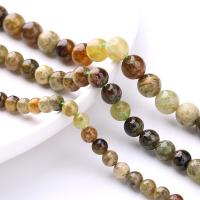Natürlicher Granat Perlen, rund, DIY & verschiedene Größen vorhanden, grün, verkauft von Strang