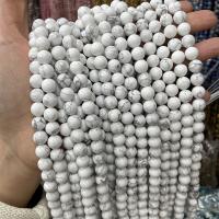 Turquoise Beads, Howlite, Round, DIY & different size for choice, white, Sold By Strand