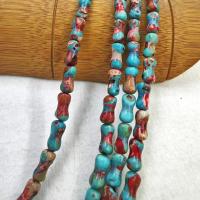 Gemstone Jewelry Beads, Impression Jasper, Dog Bone, DIY, blue, 5x12mm, Sold Per Approx 38 cm Strand