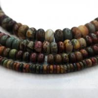 Gemstone Jewelry Beads, Red Pine, Flat Round, DIY & different size for choice, mixed colors, Sold By Strand