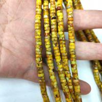 Gemstone Jewelry Beads, Impression Jasper, Round, DIY, yellow, 2x4mm, Sold Per Approx 38 cm Strand