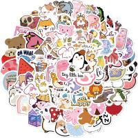 Sticker Paper Soft PVC printing mixed pattern & DIY & waterproof Individual about 3-5cm Approx 100/Set Sold By Set