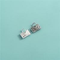 925 Sterling Silver Pendant, plated, DIY, more colors for choice, 10.50x6.60mm, Sold By PC