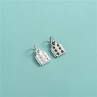 925 Sterling Silver Pendant, plated, DIY, more colors for choice, 10.60x7.70mm, Sold By PC
