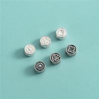 Spacer Perlen Schmuck, 925 Sterling Silber, plattiert, DIY & verschiedene Stile für Wahl, keine, 5mm, Bohrung:ca. 1.3mm, verkauft von PC