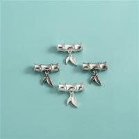925 Sterling Silver Beads, Bamboo, plated, DIY, more colors for choice, 19x5.90mm, Hole:Approx 3.5mm, Sold By PC