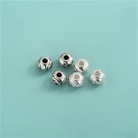 925 Sterling Silver Beads plated DIY 7mm Approx 2.4mm Sold By PC