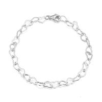925 Sterling Silver Bangle Bracelet, plated, Unisex & different size for choice, silver color, Sold By PC