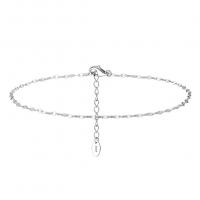 Fashion Sterling Silver Anklet, 925 Sterling Silver, with 5CM extender chain, plated, for woman, more colors for choice, Length:Approx 21 cm, Sold By PC