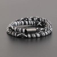 Tibetan Style Bracelet, with Cloth, fashion jewelry & for man, more colors for choice, nickel, lead & cadmium free, Length:Approx 42 cm, Sold By PC