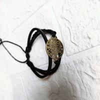 Bracelet en alliage de zinc, avec cuir PU, Réglable & bijoux de mode, protéger l'environnement, sans nickel, plomb et cadmium, Longueur:Environ 21 cm, Vendu par PC