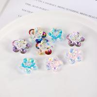 Hair Accessories DIY Findings, Acrylic, Flower, random style, mixed colors, 26x26mm, Sold By PC