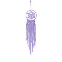 Fashion Dream Catcher, Cotton Thread, with Iron, handmade, for home and office & Bohemian style, purple, 520mm, Sold By PC