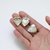 Rostfritt stål Hjärta Hängen, 304 rostfritt stål, DIY, silver, 19.30x20mm, Hål:Ca 3.7mm, Säljs av PC