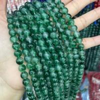 Natural Chalcedony Bead Grass Chalcedony Round DIY green Sold By Strand