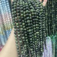 Gemstone Jewelry Beads, Map Stone, Round, DIY & different size for choice, green, Sold By Strand