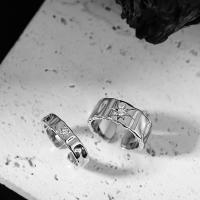 Anéis Couple dedo, cobre, with zircone em forma de cubo, banhado, joias de moda & unissex, níquel, chumbo e cádmio livre, vendido por PC