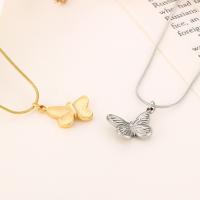 Stainless Steel Jewelry Necklace 304 Stainless Steel Butterfly plated fashion jewelry & for woman nickel lead & cadmium free Length Approx 45 cm Sold By PC