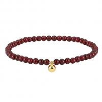 Fashion Sterling Silver Anklet 925 Sterling Silver with Gemstone plated & for woman Length Approx 23 cm Sold By PC