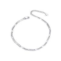 Fashion Sterling Silver Anklet, 925 Sterling Silver, with 5CM extender chain, plated, for woman, more colors for choice, Length:Approx 21.5 cm, Sold By PC