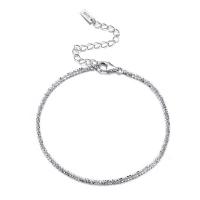 Pulseiras de prata, 925 prata esterlina, with 5CM extender chain, banhado, para mulher, prateado, comprimento Aprox 16.5 cm, vendido por PC