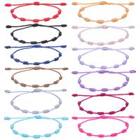 Chain Woven Bracelets Wax Cord Rectangle Adjustable & fashion jewelry & Unisex Length Approx 13-26 cm Sold By PC