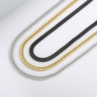 Stainless Steel Jewelry Necklace, 316L Stainless Steel, Vacuum Ion Plating, fashion jewelry & for man, more colors for choice, 6mm, Length:Approx 25.6 Inch, Sold By PC