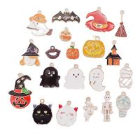 Móda Halloween přívěšek, Zinek, barva pozlacený, Halloweenský design & Jiný tvar pro výběr & DIY & smalt, více barev na výběr, 10přediva/Bag, Prodáno By Bag