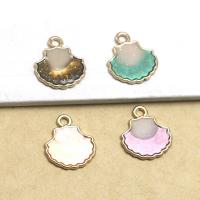 Zinc Alloy Enamel Pendants Shell gold color plated DIY Sold By PC