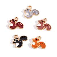 Tibetan Style Enamel Pendants, Squirrel, plated, DIY, more colors for choice, nickel, lead & cadmium free, 18x16mm, 20PCs/Bag, Sold By Bag