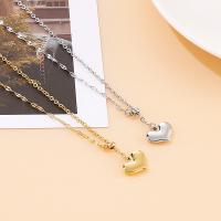 Stainless Steel Jewelry Necklace 304 Stainless Steel with 5cm extender chain Heart plated fashion jewelry & for woman nickel lead & cadmium free Length Approx 45 cm Sold By PC