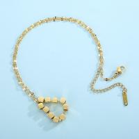 Edelstahl Schmuck Halskette, 304 Edelstahl, mit Verlängerungskettchen von 5cm, plattiert, Modeschmuck & für Frau, Goldfarbe, frei von Nickel, Blei & Kadmium, Länge:ca. 40 cm, verkauft von PC