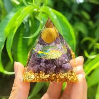 Fashion Decoration Resin with Natural Gravel Pyramidal for home and office nickel lead & cadmium free Sold By PC