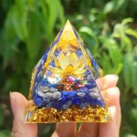 Fashion Decoration, Resin, with Natural Gravel, Pyramidal, epoxy gel, for home and office & different size for choice, Sold By PC