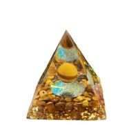 Fashion Decoration, Resin, with Tiger Eye, Pyramidal, epoxy gel, for home and office, 60mm, Sold By PC