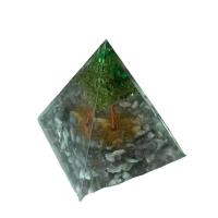 Moda Decoration, Sintetička smola, s Labradorit (1998.) & Peridot kamena, Piramidalan, epoksi naljepnica, za dom i ured & različite veličine za izbor, Prodano By PC