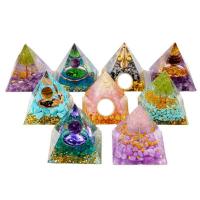 Fashion Decoration Resin with Natural Gravel Pyramidal for home and office Sold By PC