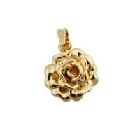 Brass Jewelry Pendants Flower fashion jewelry & for woman golden nickel lead & cadmium free Approx 3.5mm Sold By PC
