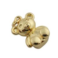 Brass Jewelry Pendants Bear gold color plated fashion jewelry & Unisex golden nickel lead & cadmium free Approx 1.5mm Sold By PC