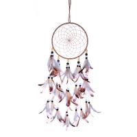 Fashion Dream Catcher, Feather, with Linen & Wood & Iron, handmade, for home and office, 600mm, Sold By PC