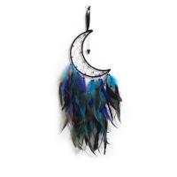 Fashion Dream Catcher Feather with Cloth & Plastic & Iron Moon handmade for home and office mixed colors 600mm Sold By PC