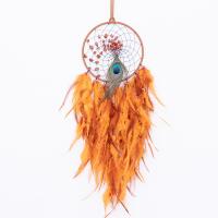 Fashion Dream Catcher Feather with Natural Gravel & leather cord & Iron handmade for home and office 600mm Sold By PC
