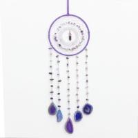 Fashion Dream Catcher Agate with leather cord & Agate & Iron handmade for home and office purple 550mm Sold By PC