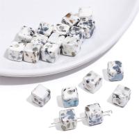 Porcelain Jewelry Beads, Square, DIY, more colors for choice, 8x8mm, 10PCs/Bag, Sold By Bag