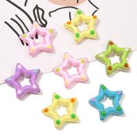 Perle acrylique, étoile, DIY & émail, plus de couleurs à choisir, 27mm, Trou:Environ 2mm, Vendu par PC