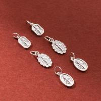 925 Sterling Silver Pendant plated DIY platinum color Sold By PC