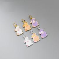 925 Sterling Silver Pendant, Rabbit, plated, DIY & epoxy gel, more colors for choice, 13.50x8.50x1.20mm, Sold By PC