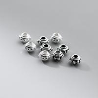 925 Sterling Silver Beads, Antique finish, DIY, more colors for choice, Diameter 6 * height 4 mm, Hole:Approx 2mm, Sold By PC