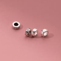925 Sterling Silber Perlen, DIY, keine, Diameter 5.5 * thickness 2.5 mm, Bohrung:ca. 3mm, verkauft von PC