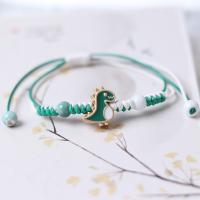 Porcelain Bracelet, with Wax Cord, Adjustable & fashion jewelry & different styles for choice, Length:Approx 21 cm, Sold By PC